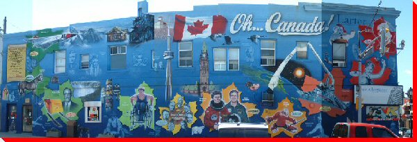 Canadian Moments Mural - Aurora, Ontario