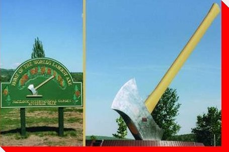 World's Largest Axe - Nackawic, New Brunswick