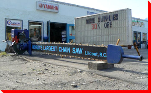 World's Largest Chain Saw - Lillooet, British Columbia