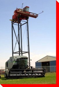 Combine in the Sky - Allan, Saskatchewan