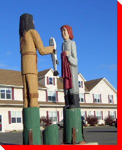 Native Fisherman and Woman - Hartland, New Brunswick