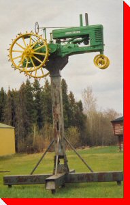 John Deer Tractor in the Sky - Hudson Bay, Saskatchewan