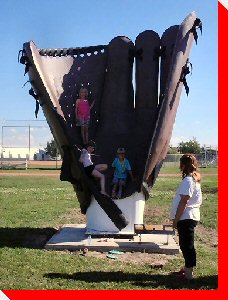 Largest Baseball Glove - Heisler, Alberta