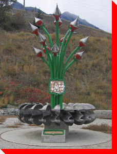 Pelton Wheel Sculpture - Lillooet, British Columbia