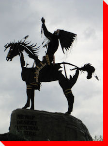 Nk'Mip Man and Horse - Osoyoos, British Columbia