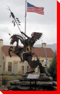 Nk'Mip Man and Horse (2) - Osoyoos, British Columbia