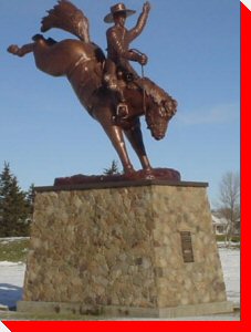 "The Legacy" - The World's Largest Bucking Saddle Bronc and Rider - Ponoka, Alberta