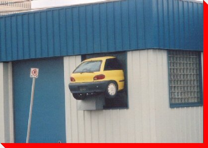 Car in Building - Regina, Saskatchewan