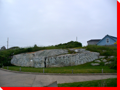 Fishermen Rock Carving - Peggy's Cove, Nova Scotia
