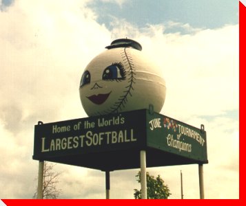 Susie the World's Largest Softball - Chauvin, Alberta